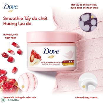 Smoothie Tẩy Da Chết Dove Hương Lựu Đỏ 298g